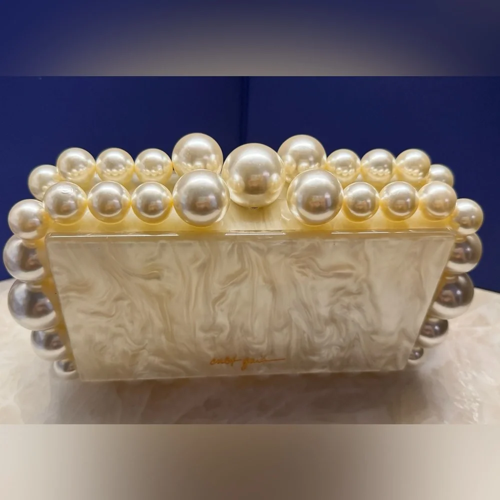 Cult Gaia Eos Pearl Box Clutch - Picture 10 of 16